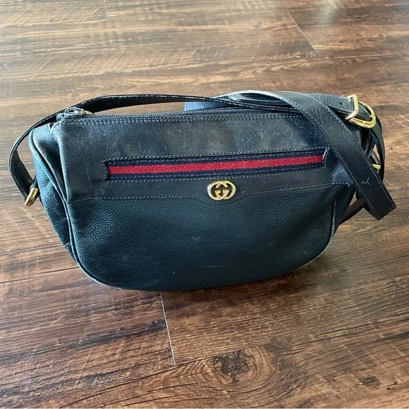 GUCCI Authentic Vintage Web Sherry Line Guccissima Ophidia Crossbody Bag